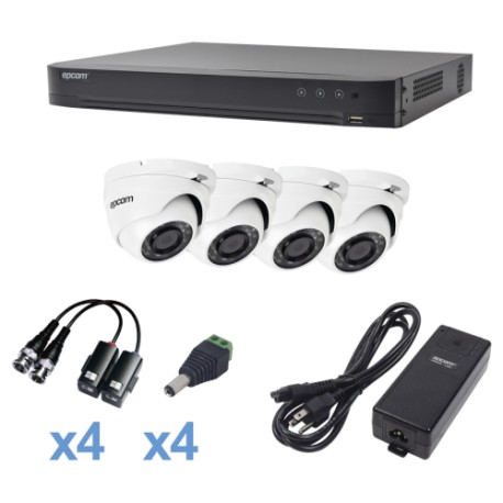 Sistema de CCTV Epcom modelo KEVTX8T4EW Juego de 4 camáras