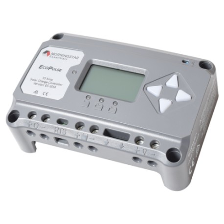 Controlador Solar Morningstar EC-20M, 12/24 Vcc, 20 Amp, con Pantalla de Medición