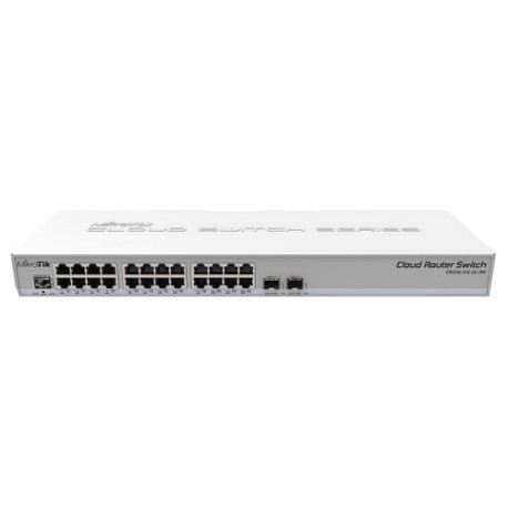 Switch Mikrotik CRS326-24G-2S+RM, 24 Ptos Gb, 2 Ptos SFP+, SO