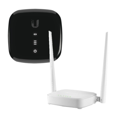 Duo Pack de Ubiquiti Ufiber UF-Loco y Router Tenda N301