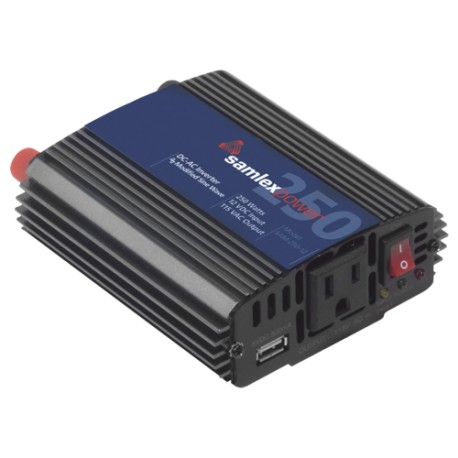 Inversor de Corriente SAMLEX SAM-250-12, CD-CA, 250W, Entrada 12 V, Salida 115 V