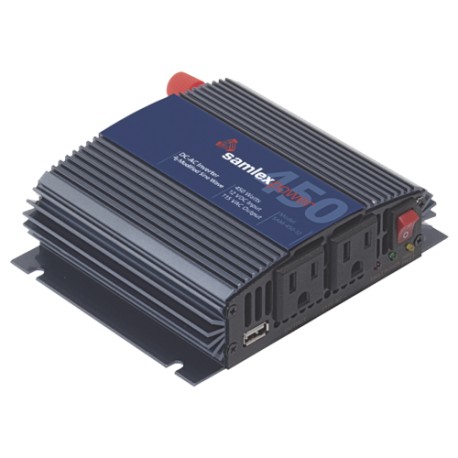 Inversor de Corriente SAMLEX SAM-450-12, CD-CA, 450W, Entrada 12 V, Salida 115 V