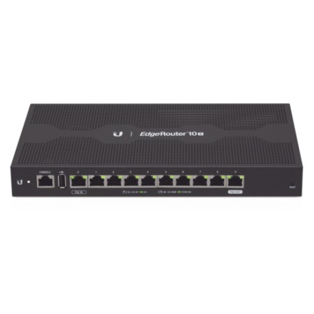 Ubiquiti EdgeRouter 10x, ER-10X, 10 Ptos Gb, 1 Pto PoE Pasivo