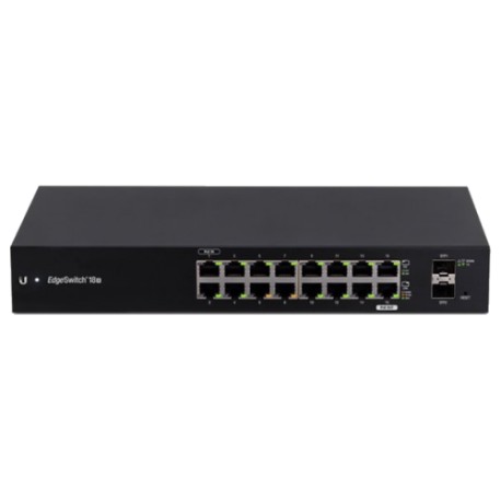 Ubiquiti EdgeSwitch ES-18X, 16 Ptos Gb, 2 Ptos SFP, Administrable, para Rack o Escritorio