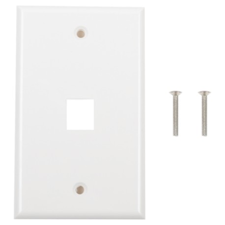 Placa de Pared LinkedPro LP-FP-16, 1 Puerto, Keystone, Color Blanco