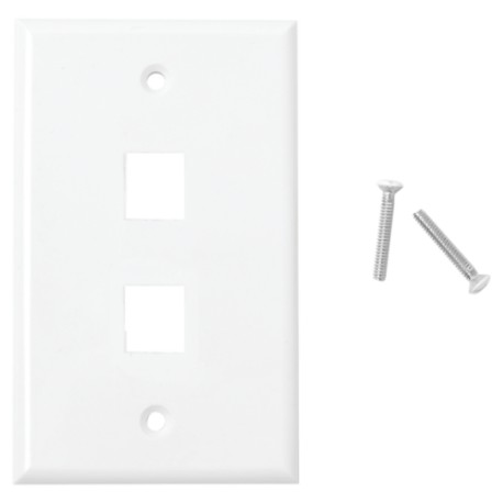 Placa de Pared LinkedPro LP-FP-17, 2 Puertos, Keystone, Color