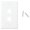 Placa de Pared LinkedPro LP-FP-17, 2 Puertos, Keystone, Color Blanco