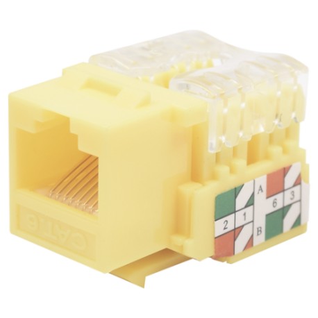 Jack RJ45 LinkedPro LP-KJ-601-YE, Cat 6, 110 Punchdown, Amarillo