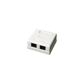 Caja de Pared LinkedPro LP-WP-6035, 2 Puertos con Jacks UTP Cat 5e Keystone