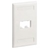 Placa de Pared Panduit CFPL2WHY, Clásica, Vertical, Blanco, 2 Puertos Mini-Com