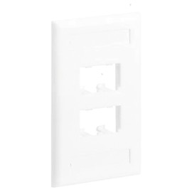 Placa de Pared Panduit CFPL4WHY, Clásica, Vertical, Blanco, 4 Puertos Mini-Com