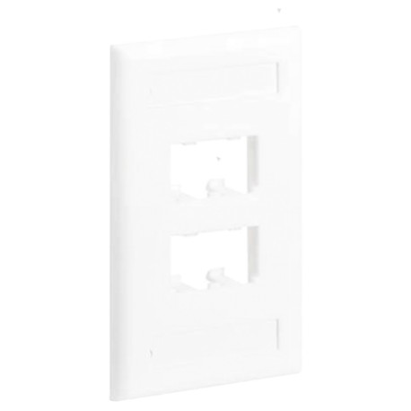 Placa de Pared Panduit CFPL4WHY, Clásica, Vertical, Blanco, 4