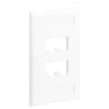 Placa de Pared Panduit CFPL4WHY, Clásica, Vertical, Blanco, 4 Puertos Mini-Com