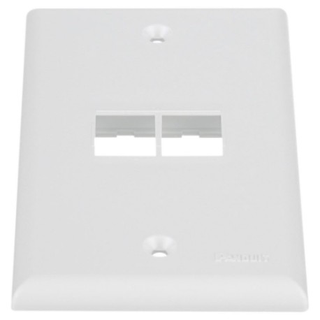 Placa de Pared Panduit NK2FNWH, Keystone, 2 Ptos, Blanco Mate