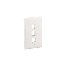 Placa de Pared Panduit NK3FNIW, Keystone, 3Ptos, Blanco Mate