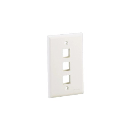 Placa de Pared Panduit NK3FNIW, Keystone, 3Ptos, Blanco Mate