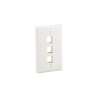 Placa de Pared Panduit NK3FNIW, Keystone, 3Ptos, Blanco Mate