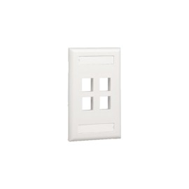 Placa de Pared Panduit NK4FWHY, Vertical, Blanco, 4 Puertos