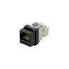 Jack RJ45 Panduit NK6TMBL, Estilo TP, Keystone, Cat6A, Negro